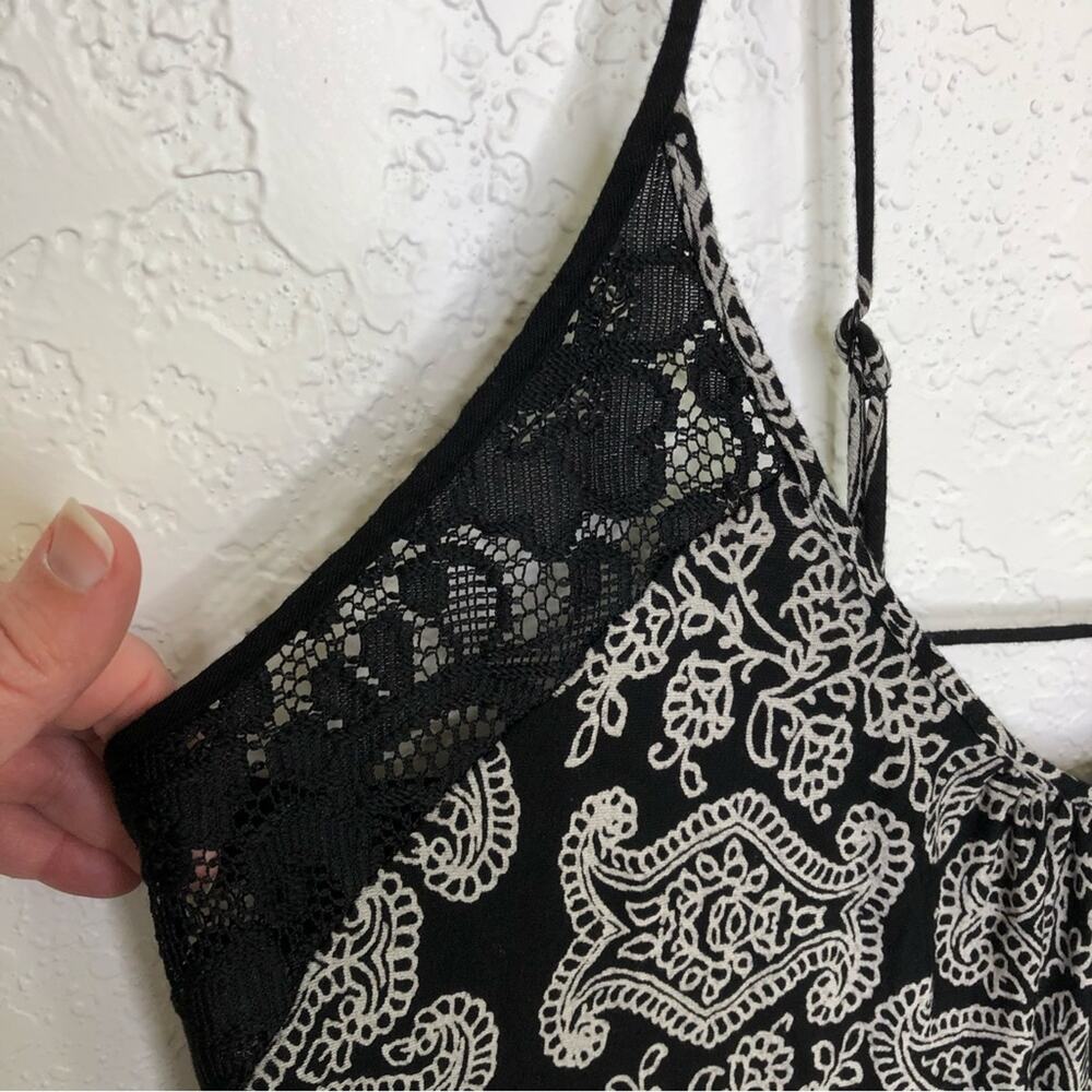 In Bloom black white lace up back nightgown size Large - Picture 8 of 13